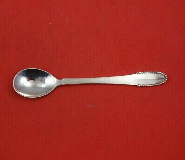 Beaded by Georg Jensen Sterling Silver Coffee Spoon with GI Mark 4 1/2"