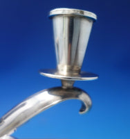 Fisher Sterling Silver Candle Holder 2-Light #C61 5 1/4" x 4 3/4" c.1960 (#6204)