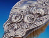 Flora by Shiebler Sterling Silver Hairbrush #2888 9" Art Nouveau Irises (#3463)