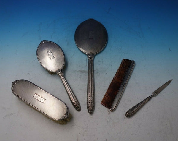 Helena by Blackinton Sterling Silver Dresser Set 5pc #1002 (#5649)