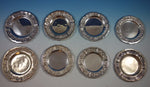 Aztec Rose by Maciel / Sanborns Sterling Silver Dessert Plates Set 8pc 6" #1755