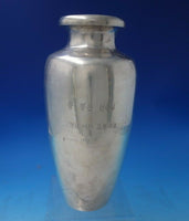 Japanese .950 Silver Vase Bright-Cut with Chrysanthemum Butterfly (#5708)