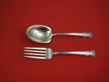 English Shell by Lunt Sterling Silver Salad Serving Set AS 2pc 9"