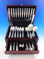 Silver Thread by Hingelberg Danish Sterling Silver Flatware Set Service 77 pcs