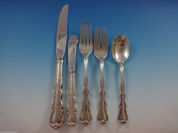 Angelique by International Sterling Silver Flatware Set For 12 Service 64 Pieces