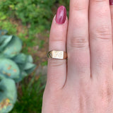 10k Yellow Gold Signet Ring with Initials "TAB" Size 3.75 Jewelry (#J7399)