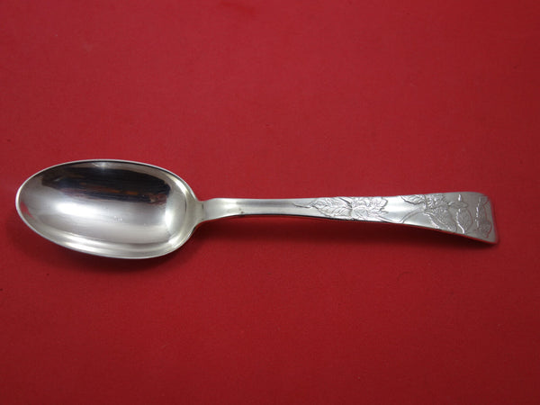 Lap Over Acid Etched by Tiffany & Co. Sterling Silver Place Soup Spoon w/Leaves