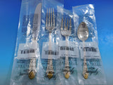 Edgemont Gold by Gorham Sterling Silver Flatware Set 8 Service 49 pcs Dinner New
