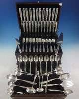 Silver Sculpture by R&B Sterling Silver Flatware Set 12 Service 84 Pcs Modern