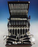 Silver Sculpture by R&B Sterling Silver Flatware Set 12 Service 84 Pcs Modern
