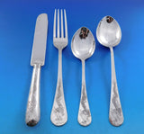 Japanese 950 Sterling Silver Flatware Set Service 24 pieces Engraved Dragon
