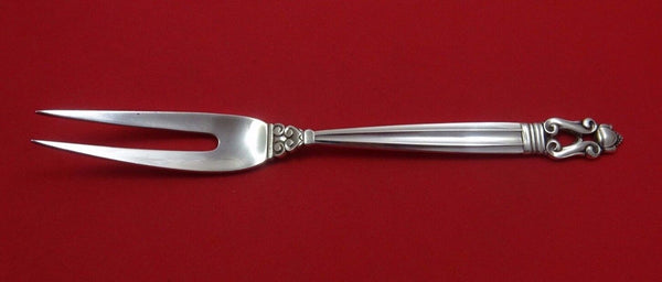 Acorn by Georg Jensen Sterling Silver Cold Cut Fork 2-Tine 7 3/4"