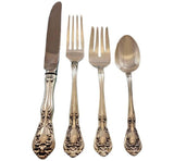 Chateau Rose by Alvin Sterling Silver Flatware Set for 12 Service 48 pieces