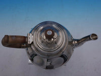 Estate English Silver Three Piece Tea Set with Wood Handle and Finial (#4235)