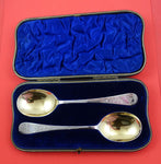 William Hutton and Sons English Estate Sterling Silver Berry/Preserve Spoon Set