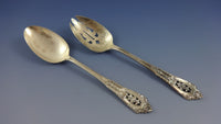 Rose Point by Wallace Sterling Silver Dinner Size Flatware Set Service 77 Pieces