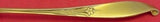 Wishing Star Gold by Wallace Sterling Silver Flat Handle Butter Spreader 6"