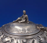English Victorian Sterling Silver Tea Pot 3-D Finial Figural Japanesque (#6465)