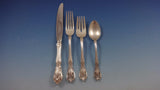 Chateau Rose by Alvin Sterling Silver Flatware Set For 12 Service 101 Pieces