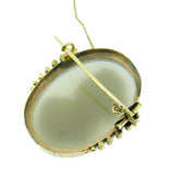 14k Rose Gold Victorian Stone Cameo Pin (#J333)