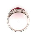 Platinum 2.79 Carat Finest Genuine Natural Ruby Ring (#J4865)