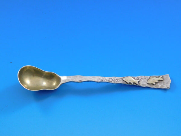 Lap Over Edge Tiffany & Co Sterling Silver Demitasse Spoon GW Applied Fish Weeds
