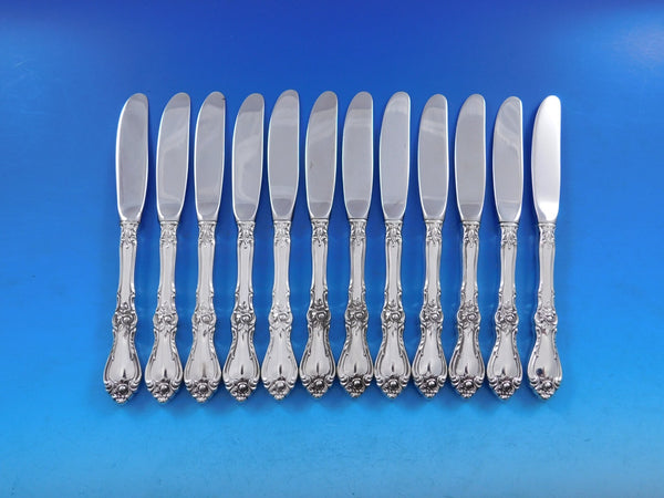 Royal Rose by Wallace Sterling Silver Butter Spreader HH Modern Set 12 pcs
