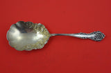 Cleone by International Sterling Silver Berry Spoon gold wash 9"