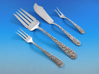 Repousse by Kirk Sterling Silver Flatware Set for 12 Service 87 pieces