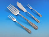 Repousse by Kirk Sterling Silver Flatware Set for 12 Service 87 pieces