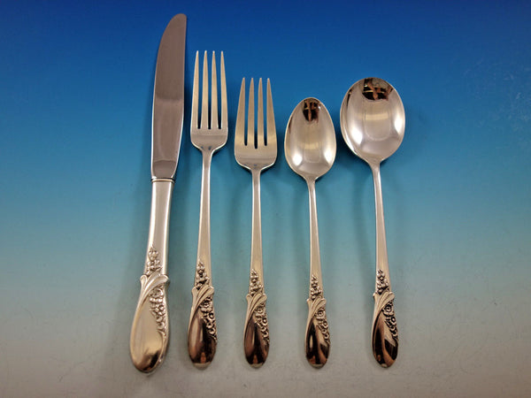 May Melody by International Sterling Silver Flatware Set for 12 Service 62 pcs