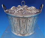 Italian Sterling Silver Fruit Bowl with underplate Barrel of Grapes  (#8372)