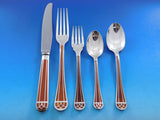 Talisman Sienna Brown by Christofle Silverplate Flatware Service Set 41 pieces