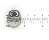 14k Gold Filigree Genuine Natural Hard Stone Agate Cameo Ring Size 6.25 (#J6897)