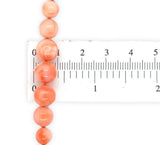 Genuine Natural Coral Bead Necklace w/ 14k Gold Clasp Grad. Beads 18 7/8" #J7577