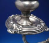 Silver on Copper Candelabra Pair Three-Light 20 inch #6449