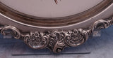 Grande Baroque by Wallace Silverplate Trivet Red Rose Blue Flowers #245 (#8806)