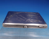 Russian .875 Silver Card Case Engraved Flower and Ribbon c. 1908-1926  (#6928)