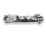 Sterling La Paglia Pin Handwrought Cast 3-D Flowers Leaves c.1940s (#J6855)