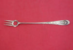 Wood and Hughes Sterling Silver Cocktail Fork w/ leaves & flowers 5 1/4"
