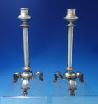 Bead by Shiebler Sterling Silver Candlestick Pair #1172 9 1/2" x 4 1/2" (#5585)