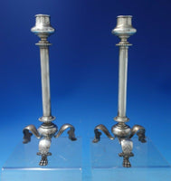 Bead by Shiebler Sterling Silver Candlestick Pair #1172 9 1/2" x 4 1/2" (#5585)