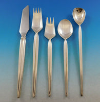 Trenza by Celsa Mexico Sterling Silver Flatware Set Service Mid Century Modern