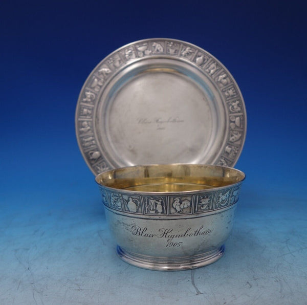 Nursery Rhyme by Gorham Sterling Silver Child's Set 2pc Plate and Bowl (#6880-2)