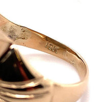 10k Yellow Gold and Silver Warrior Intaglio Men's Ring Size 8 Jewelry (#J5705)