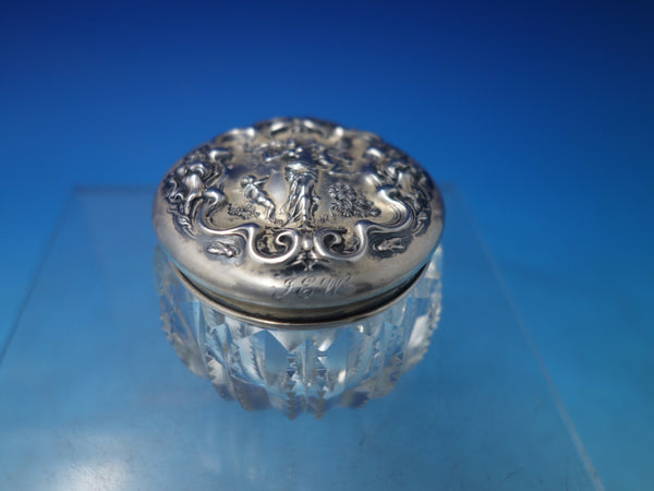 Irian by Wallace Sterling Silver Dresser Jar Art Nouveau #3000 (#6222)