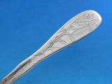 Lap Over Edge Acid Etched by Tiffany Sterling Dinner Fork Leaves Flowers 7 7/8"