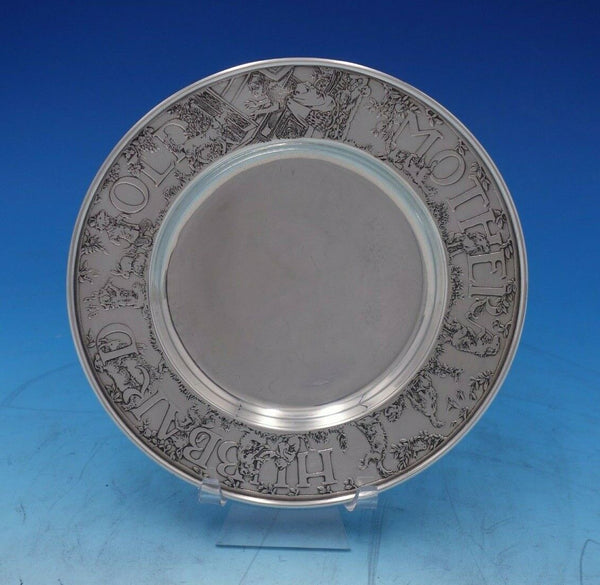 William Kerr Sterling Silver Baby Plate #1399 Old Mother Hubbard 6 1/2" (#5237)