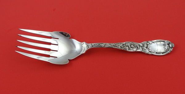 Chrysanthemum Vermeil by Tiffany and Co Sterling Fish Serving Fork 5-tine 10"