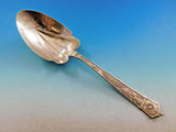 Japanese by Gorham Sterling Silver Berry Spoon Brite Cut Detailing 9 3/8"